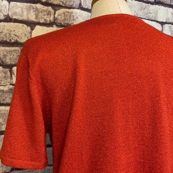 Patchington Red Short Sleeve Top Size L - Picture 8 of 9